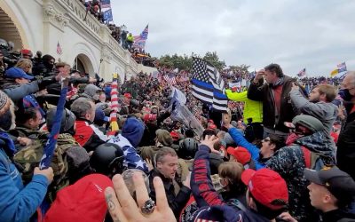 The sad irony of “Trump patriots” using “Back the Blue” flags to beat police during a criminal act of sedition