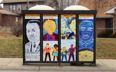 MCTS bus shelters feature murals by student winners from Dr. Martin Luther King, Jr. art contest