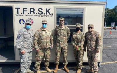 Field operations by Chaplains of the Wisconsin National Guard brings relief to COVID response troops