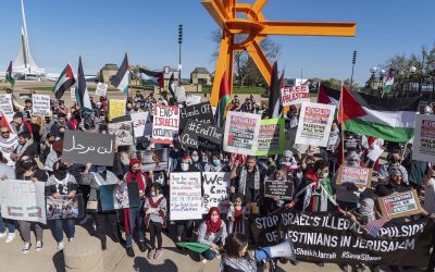 Rally in Milwaukee calls for an end to violence against Palestinians in Gaza as full-scale war looms