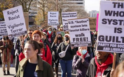 Milwaukee protestors march peacefully through downtown streets in response to Rittenhouse Verdict