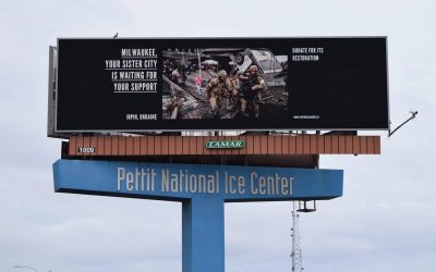 Irpin Billboard: Ukrainian Creatives use Milwaukee advertising space to inspire global info campaign