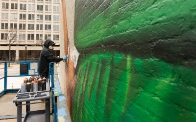 Mauricio Ramirez: Covering a downtown building with a photorealistic mural of Giannis Antetokounmpo