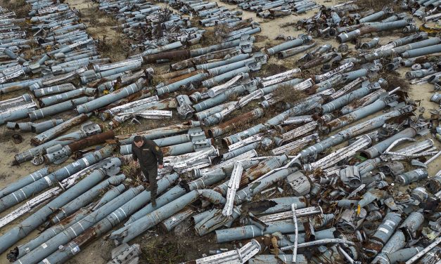 A missile cemetery: Where spent Russian ordinance used to terrorize eastern Ukraine is stored as evidence