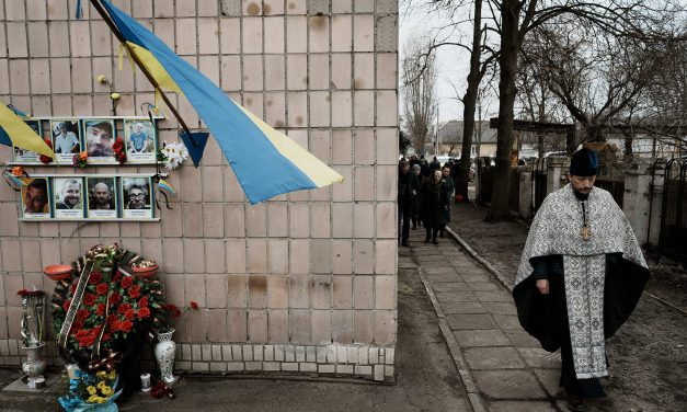 New mass grave: Mourners in Bucha commemorate volunteers who tried to stop Russian drive to Kyiv