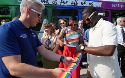 The bus is for all of us: Milwaukee County’s 2023 Pride Month kicks off with new MCTS Pride Bus design