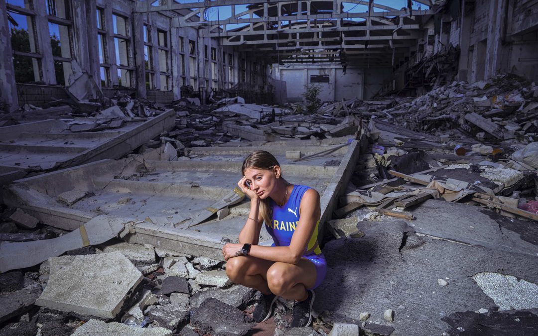 A home in ruins: Ukrainian high jumper keeps one eye on the raised bar and the other fixed on the war