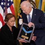 Korean War veteran awarded the Medal of Honor was among other heroes recognized by President Joe Biden