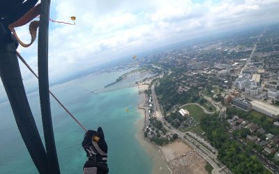 Video: Army’s elite parachute demonstration team descends over lakefront