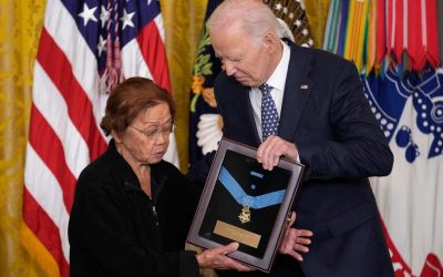 Korean War veteran awarded the Medal of Honor was among other heroes recognized by President Joe Biden