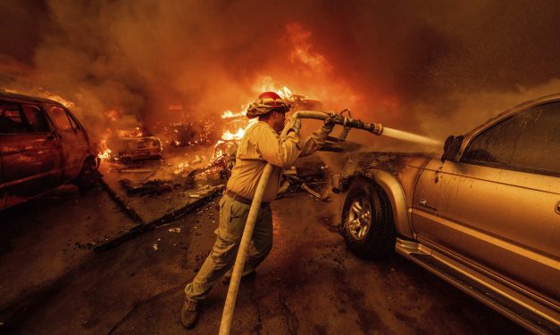 Trump spews blame instead of offering sympathy to victims while an inferno rages across Los Angeles